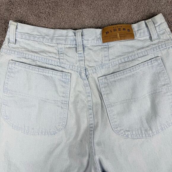Vtg Riders Light Wash Denim Shorts Size 14 High Rise Mom Fit y2k Casual - Picture 4 of 5